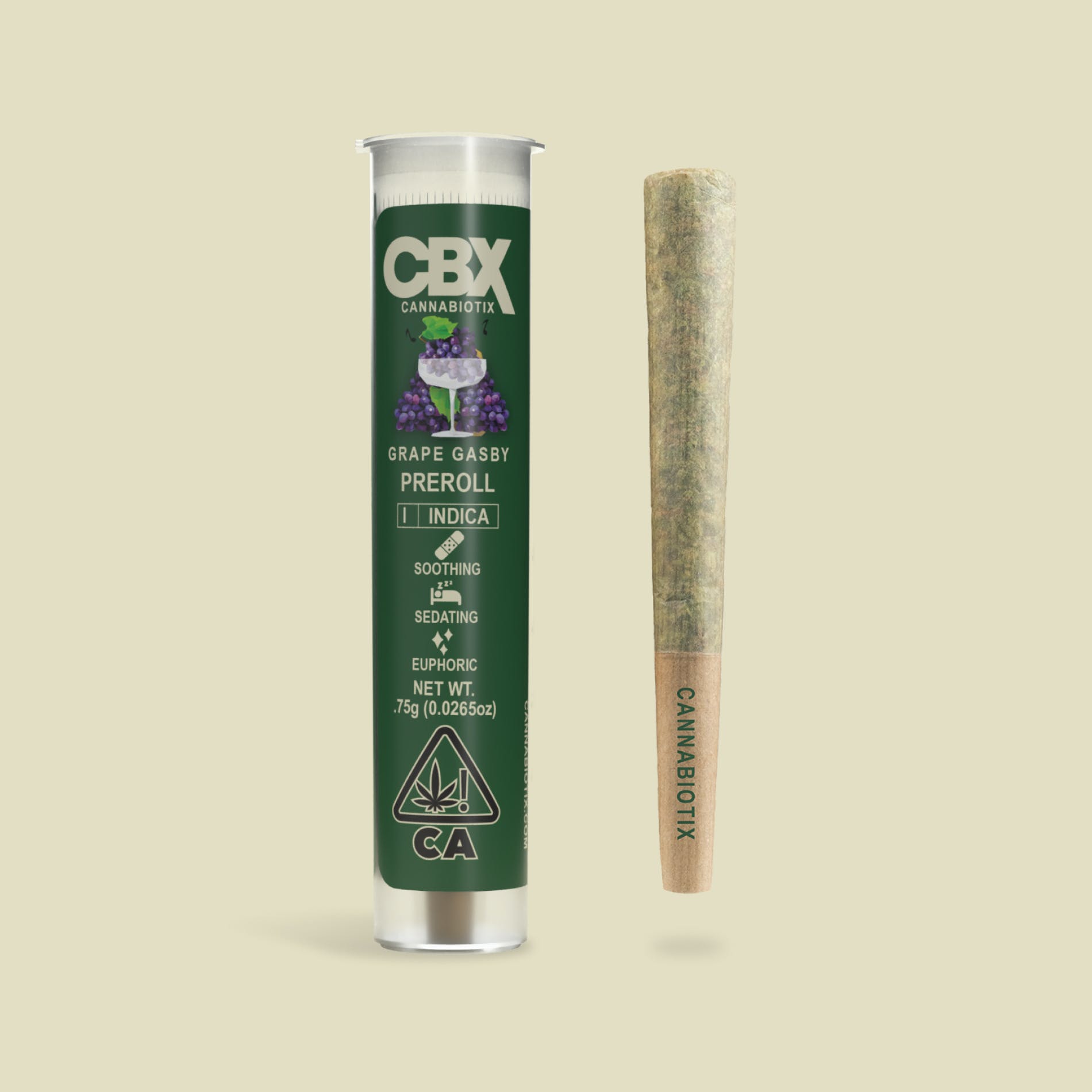 CANNABIOTIX - GRAPE GASBY - .75G PRE-ROLL