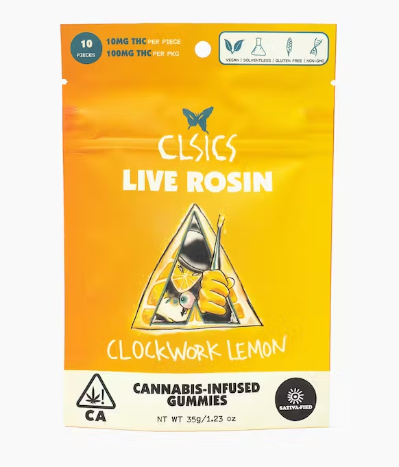 CLOCKWORK LEMON - 10PK GUMMIES LIVE ROSIN INFUSED