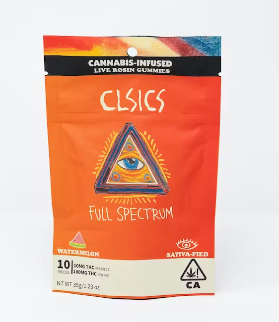 CLSICS - WATERMELON HAZE SATIVA 10PK GUMMIES LIVE ROSIN INFUSED